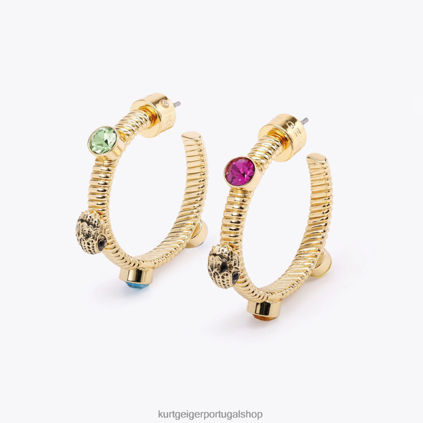 Kurt Geiger mulheres argolas de corrente de cobra de Londres 8J6X00252 ouro | acessórios