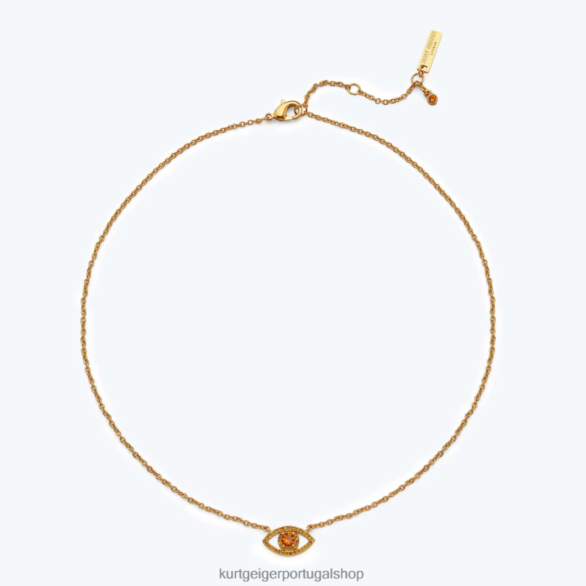 Kurt Geiger mulheres colar de pingente de mau olhado de Londres 8J6X00532 amarelo | acessórios