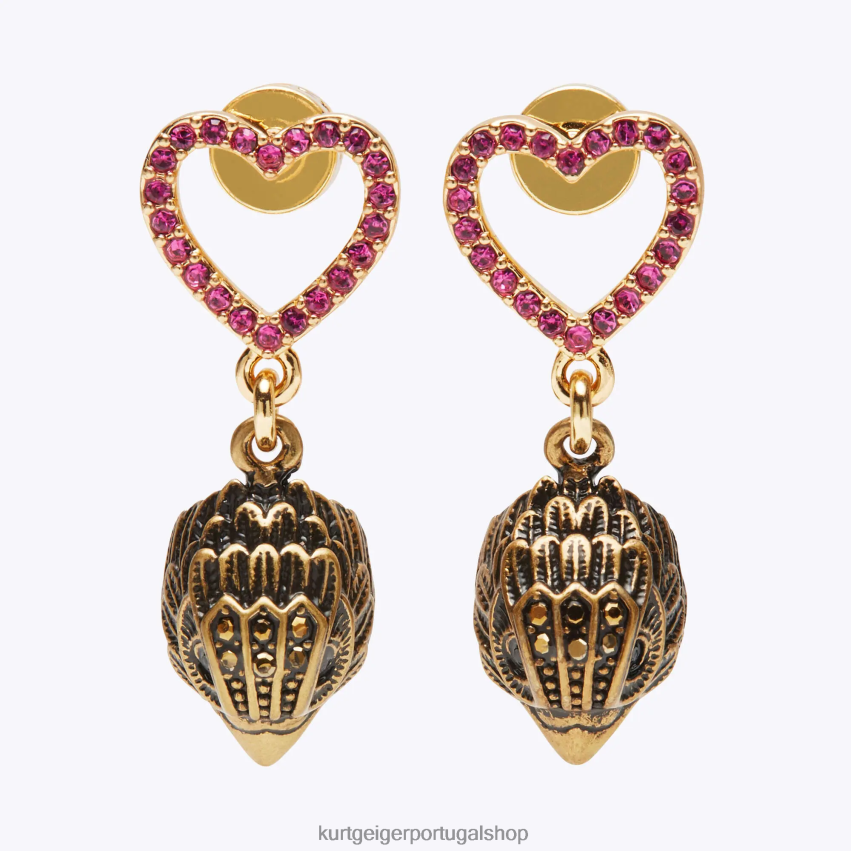 Kurt Geiger mulheres pregos de águia do coração de Londres 8J6X00527 combinação rosa | acessórios