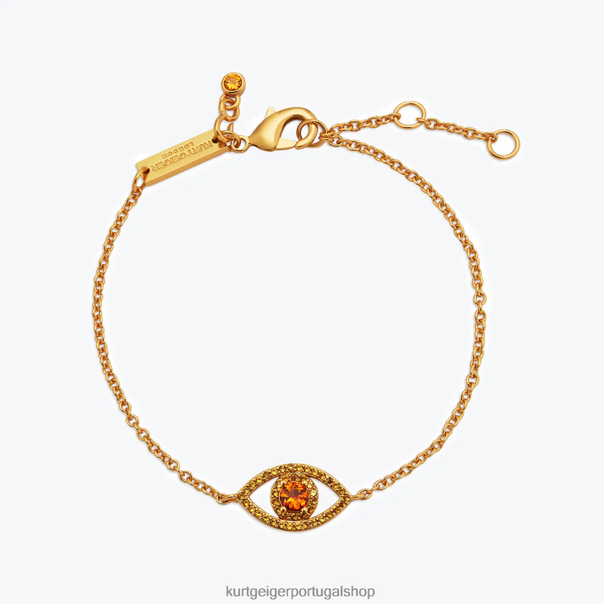 Kurt Geiger mulheres pulseira de corrente de mau olhado de Londres 8J6X00533 amarelo | acessórios