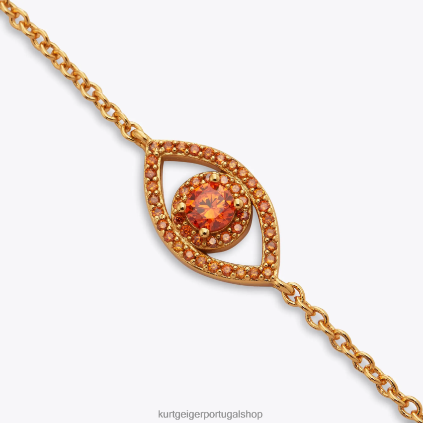Kurt Geiger mulheres pulseira de corrente de mau olhado de Londres 8J6X00534 laranja | acessórios