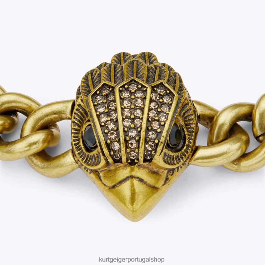 Kurt Geiger mulheres pulseira robusta london eagle xl 8J6X00582 ouro | acessórios