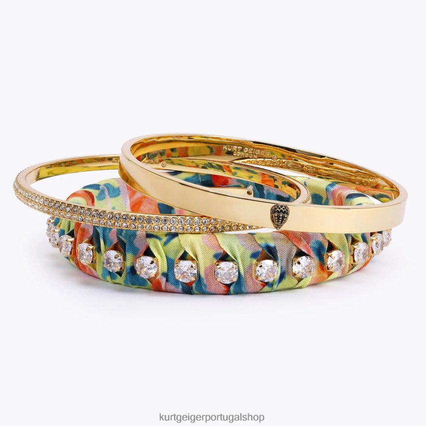 Kurt Geiger mulheres pulseiras triplas cachecol londres 8J6X00242 laranja | acessórios