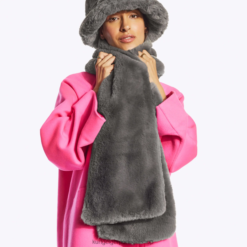 Kurt Geiger mulheres lenço de papoula de Londres 8J6X00511 cinza | acessórios