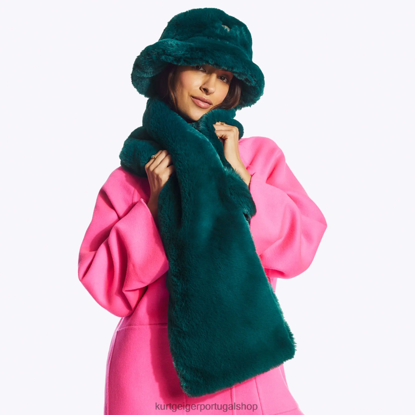 Kurt Geiger mulheres lenço de papoula de Londres 8J6X00512 verde | acessórios