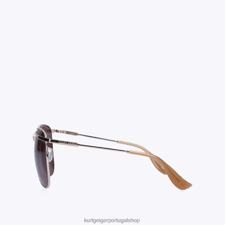 Kurt Geiger mulheres óculos de sol aviador águia de londres 8J6X00464 ouro | acessórios