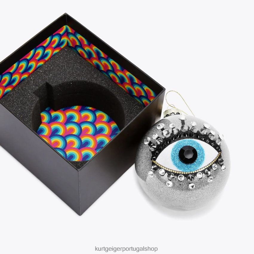 Kurt Geiger mulheres enfeite de natal do olho de londres 8J6X00502 prata | acessórios