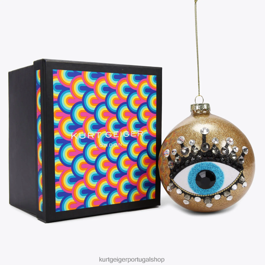 Kurt Geiger mulheres enfeite de natal do olho de londres 8J6X00519 ouro | acessórios