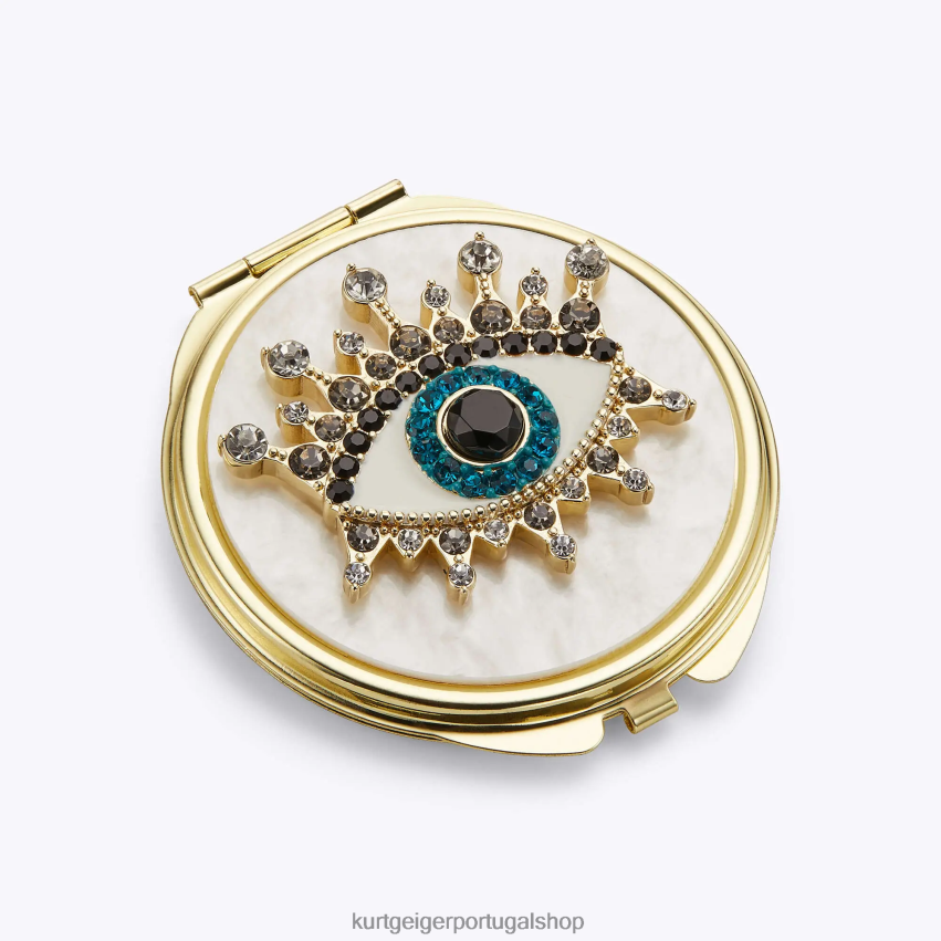 Kurt Geiger mulheres espelho de mau-olhado de Londres 8J6X00568 ouro | acessórios