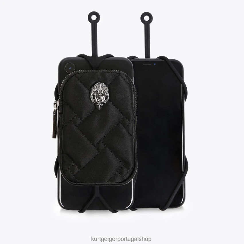 Kurt Geiger mulheres porta-telefone com bolsa London Eagle 8J6X00537 combinação preta | acessórios