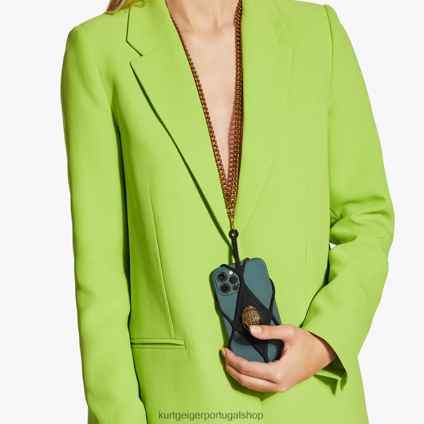 Kurt Geiger mulheres suporte para telefone águia de londres 8J6X00581 preto | acessórios