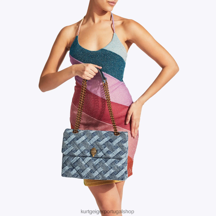 Kurt Geiger mulheres Londres grande kensington macio 8J6X0084 jeans | bolsas