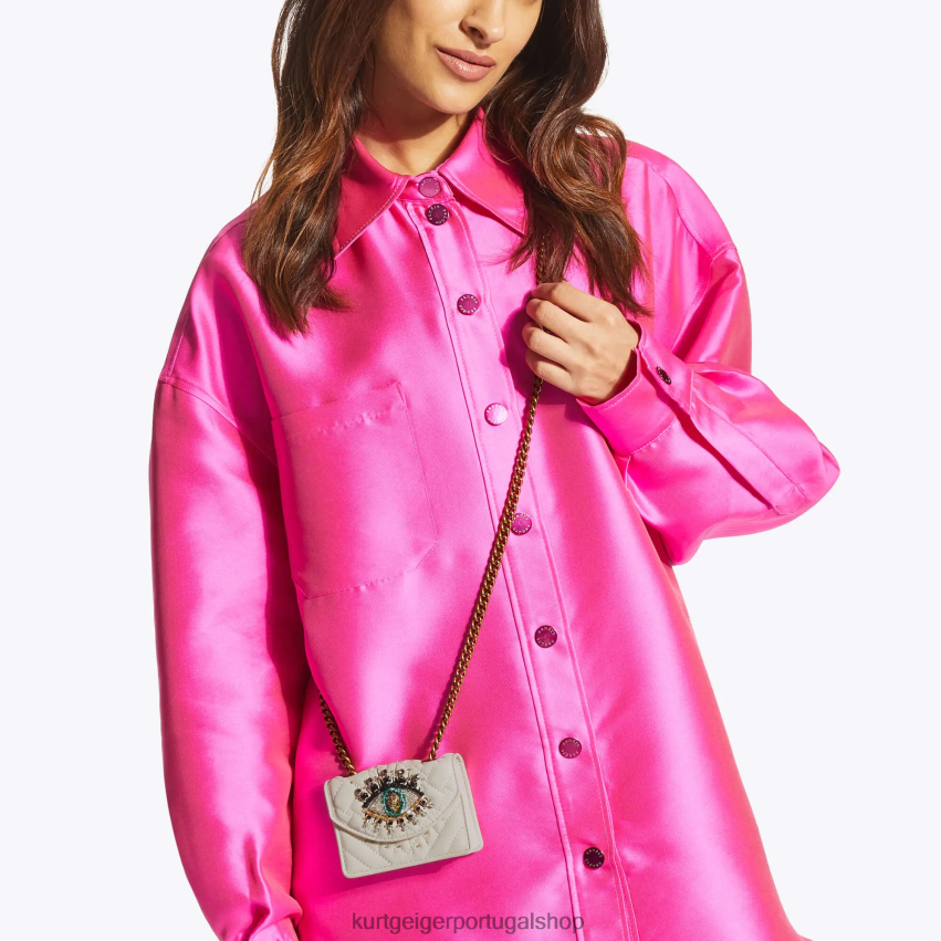 Kurt Geiger mulheres Londres micro olho kensington 8J6X0054 osso | bolsas