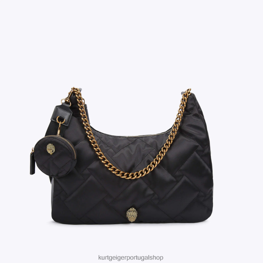 Kurt Geiger mulheres Londres reciclou grande vagabundo 8J6X00281 preto | bolsas
