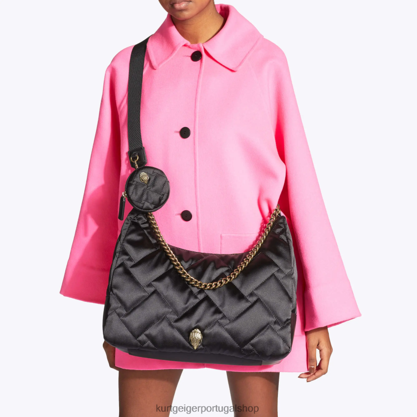 Kurt Geiger mulheres Londres reciclou grande vagabundo 8J6X00281 preto | bolsas