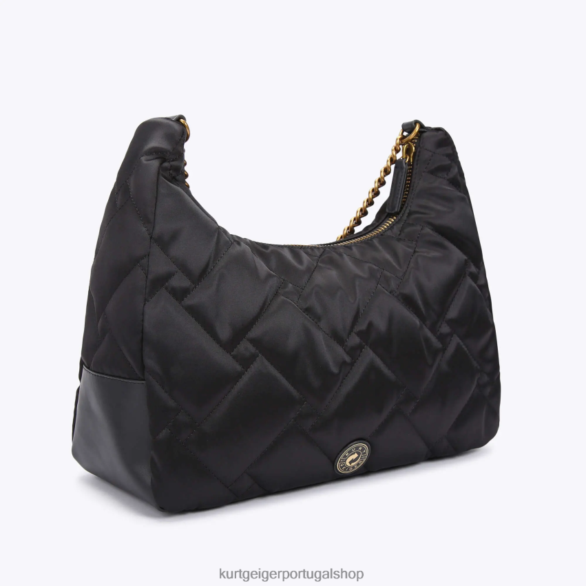 Kurt Geiger mulheres Londres reciclou grande vagabundo 8J6X00281 preto | bolsas