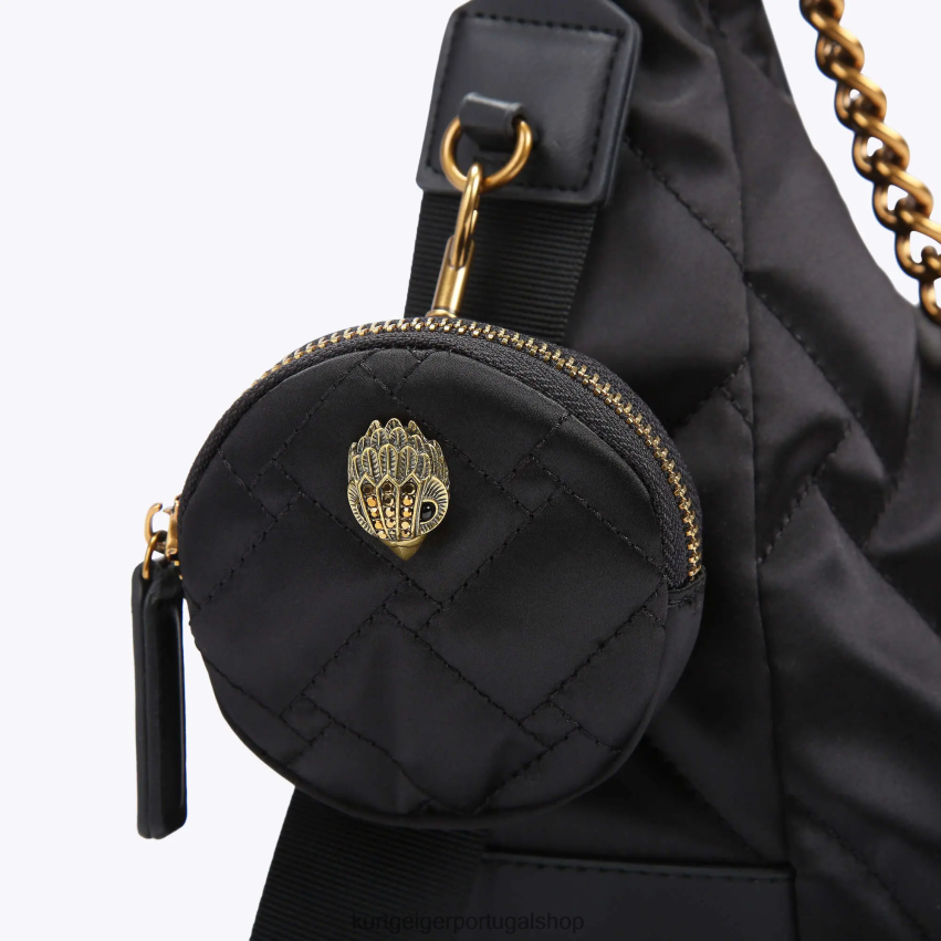 Kurt Geiger mulheres Londres reciclou grande vagabundo 8J6X00281 preto | bolsas