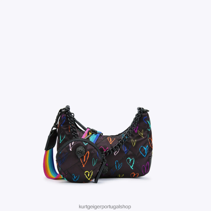 Kurt Geiger mulheres Londres reciclou pequeno corpo multicruzado 8J6X00279 preto outro | bolsas