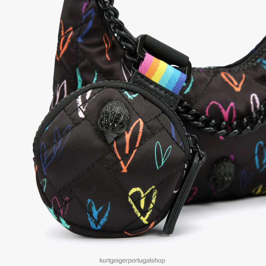 Kurt Geiger mulheres Londres reciclou pequeno corpo multicruzado 8J6X00279 preto outro | bolsas