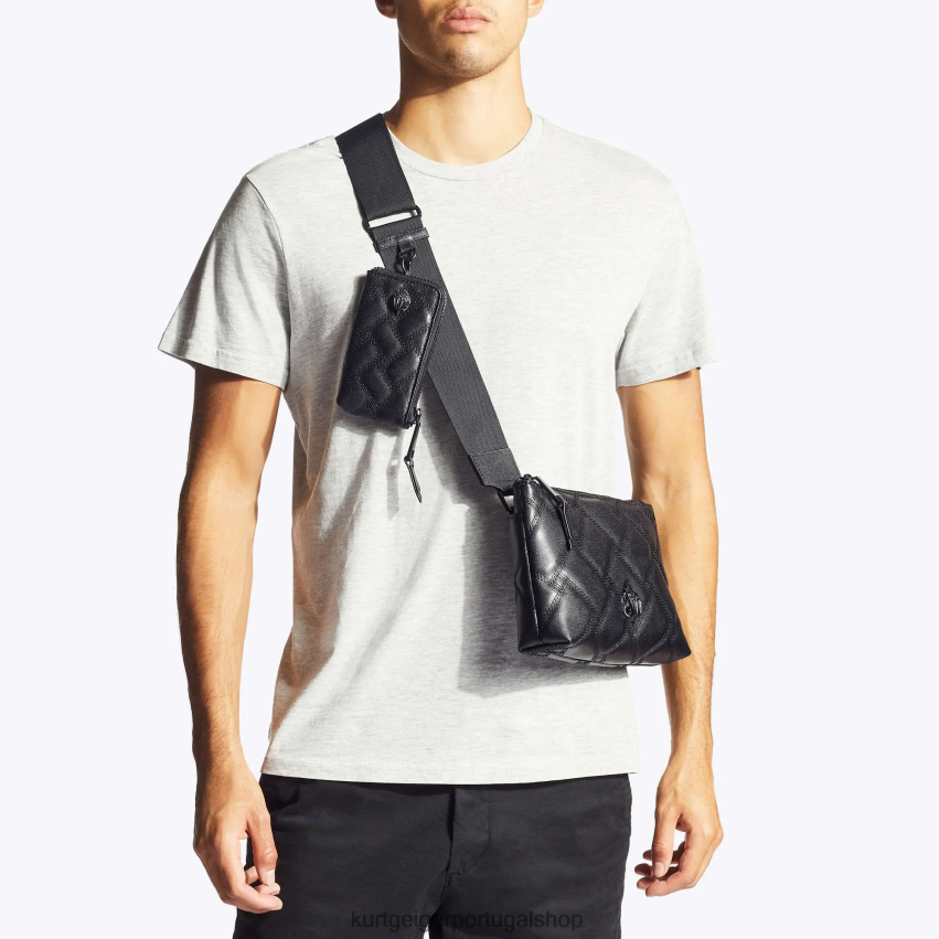 Kurt Geiger mulheres bolsa crossbody londres kensington 8J6X00103 preto | bolsas