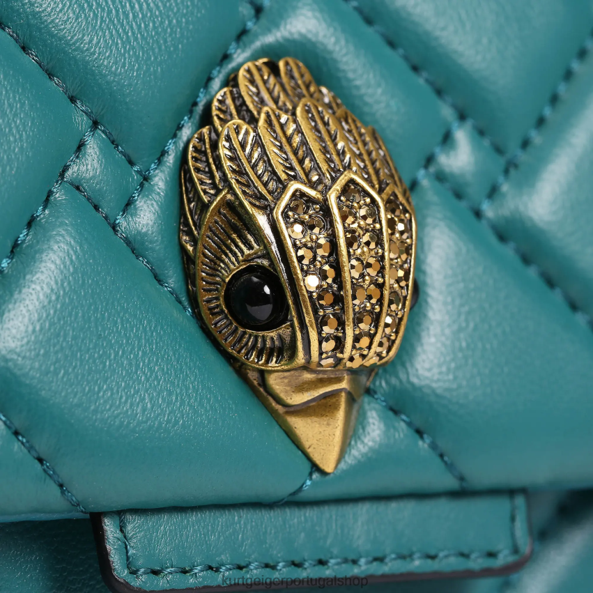 Kurt Geiger mulheres bolsa kensington de couro londrina 8J6X0048 gasolina | bolsas