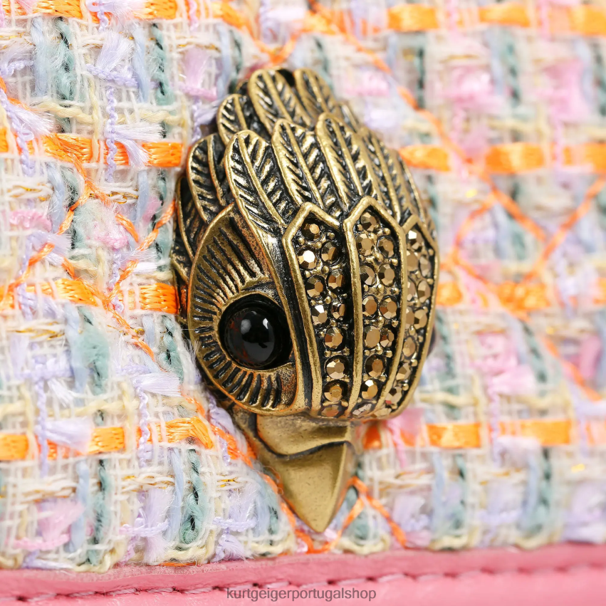 Kurt Geiger mulheres bolsa kensington de tweed londrina 8J6X009 laranja | bolsas