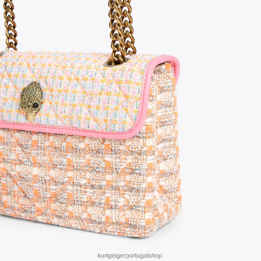 Kurt Geiger mulheres bolsa kensington de tweed londrina 8J6X009 laranja | bolsas