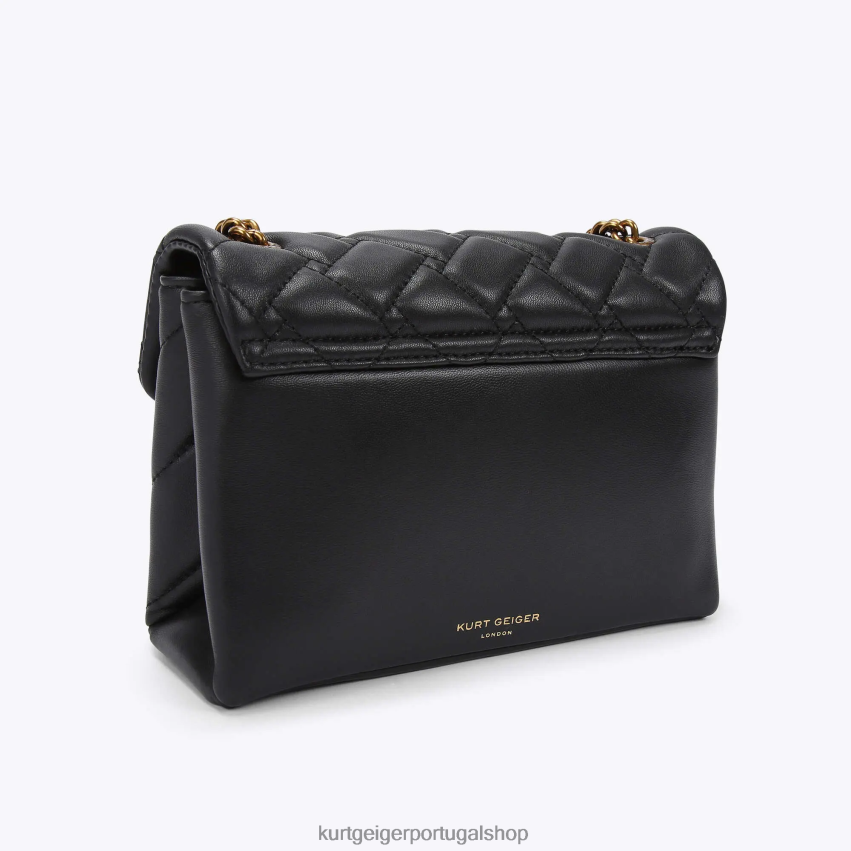 Kurt Geiger mulheres bolsa kensington média londrina 8J6X0080 combinação preta | bolsas