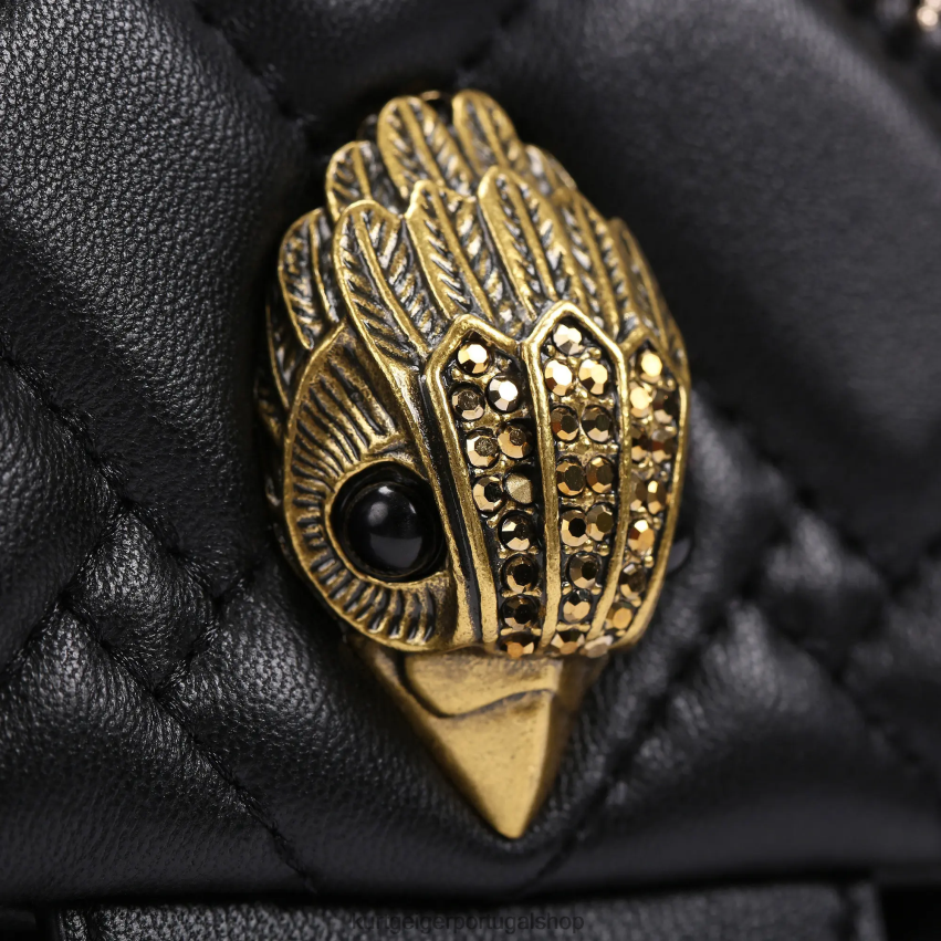 Kurt Geiger mulheres bolsa kensington média londrina 8J6X0080 combinação preta | bolsas