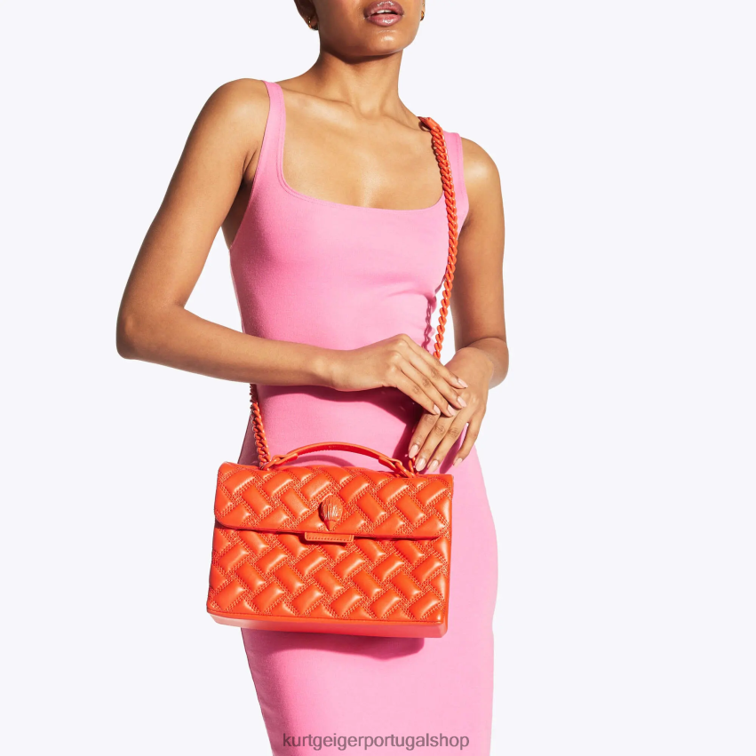 Kurt Geiger mulheres bolsa londres kensington 8J6X0010 laranja | bolsas