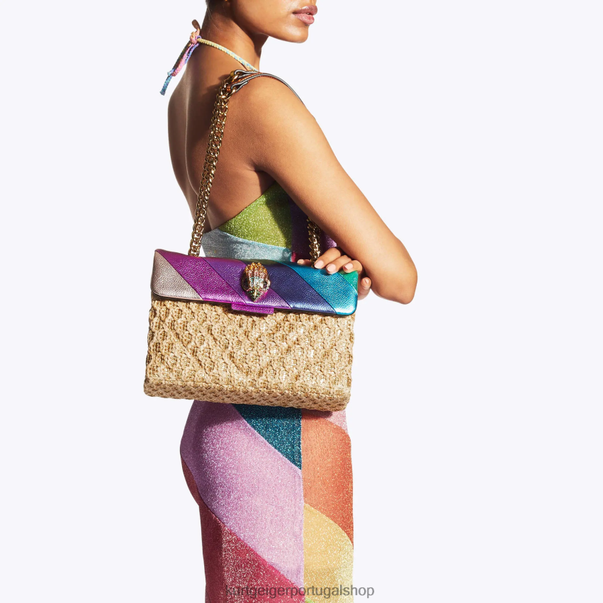 Kurt Geiger mulheres bolsa londrina ráfia kensington 8J6X0016 vários/outros | bolsas