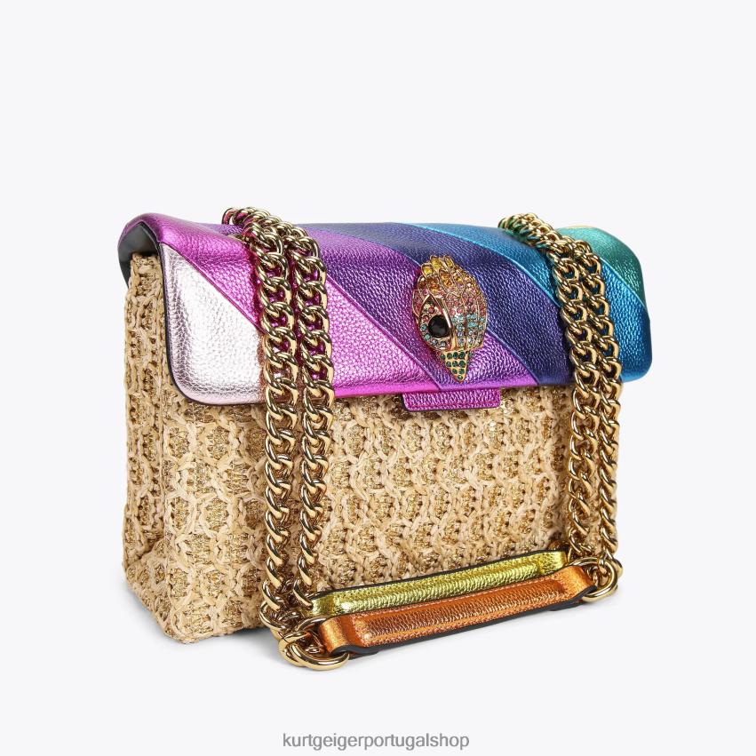 Kurt Geiger mulheres bolsa londrina ráfia kensington 8J6X0016 vários/outros | bolsas