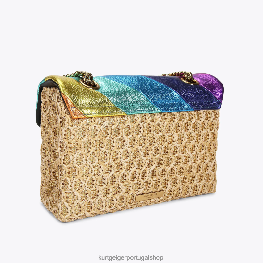 Kurt Geiger mulheres bolsa londrina ráfia kensington 8J6X0016 vários/outros | bolsas