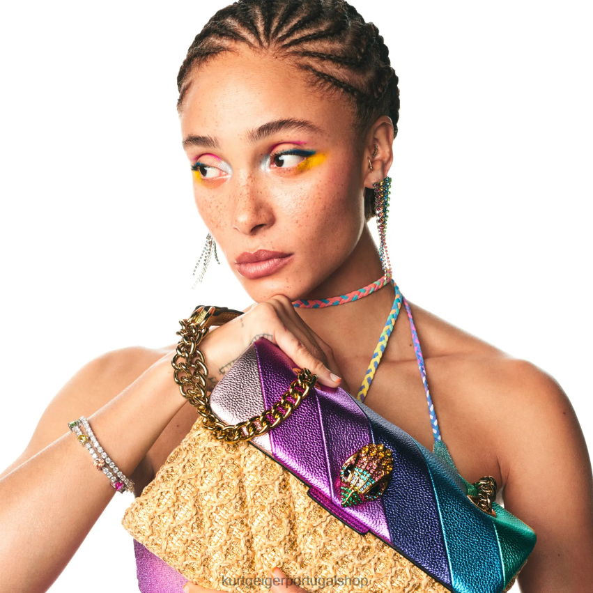 Kurt Geiger mulheres bolsa londrina ráfia kensington 8J6X0016 vários/outros | bolsas