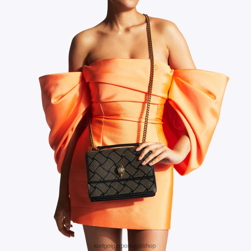 Kurt Geiger mulheres corpo cruzado shoreditch londres 8J6X00118 preto outro | bolsas