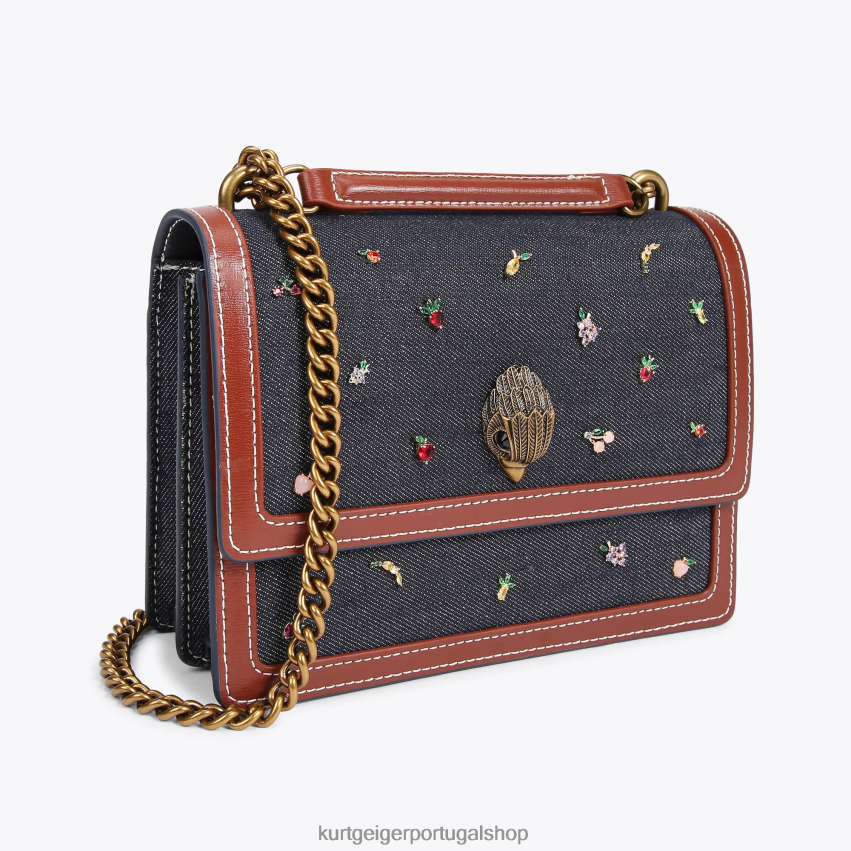 Kurt Geiger mulheres corpo cruzado shoreditch londres 8J6X00121 azul outro | bolsas