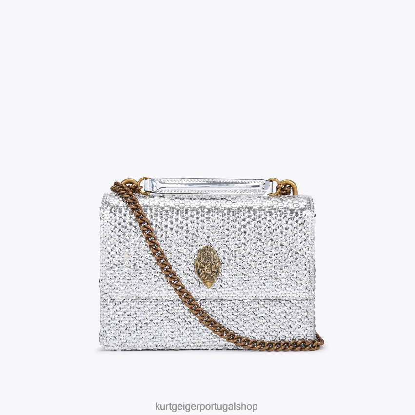 Kurt Geiger mulheres corpo cruzado shoreditch londres 8J6X00122 prata | bolsas