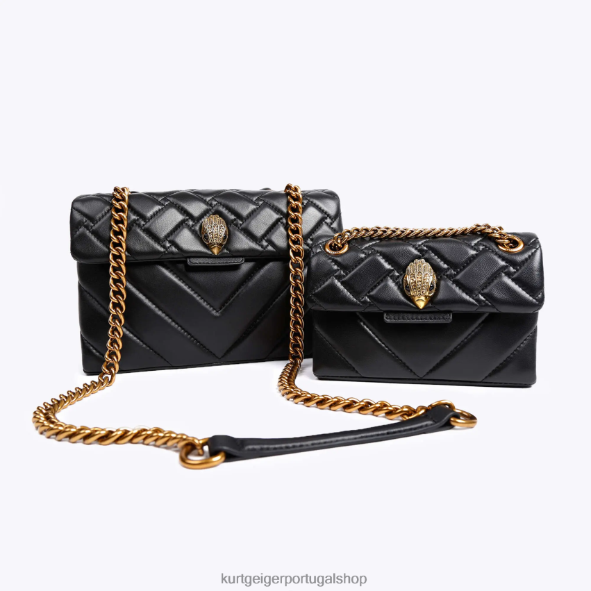Kurt Geiger mulheres londres couro kensington 8J6X0046 preto | bolsas