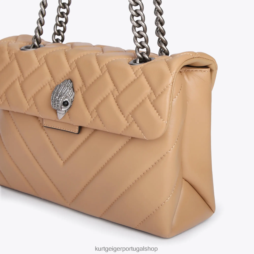 Kurt Geiger mulheres londres couro kensington 8J6X0047 camelo | bolsas