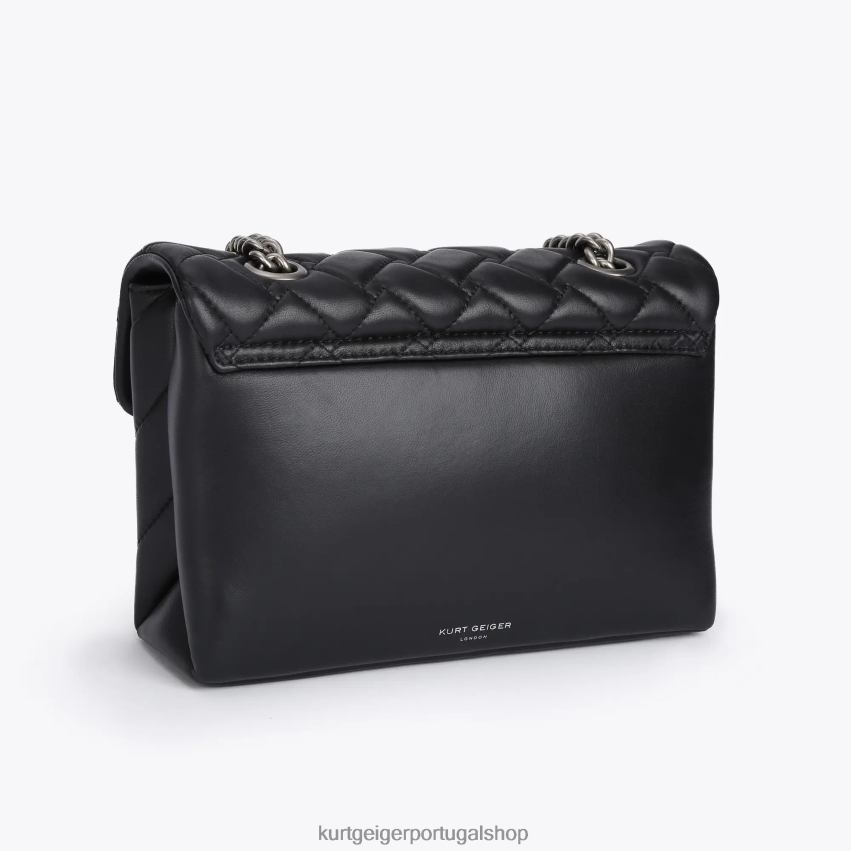 Kurt Geiger mulheres londres couro kensington 8J6X0098 combinação preta | bolsas