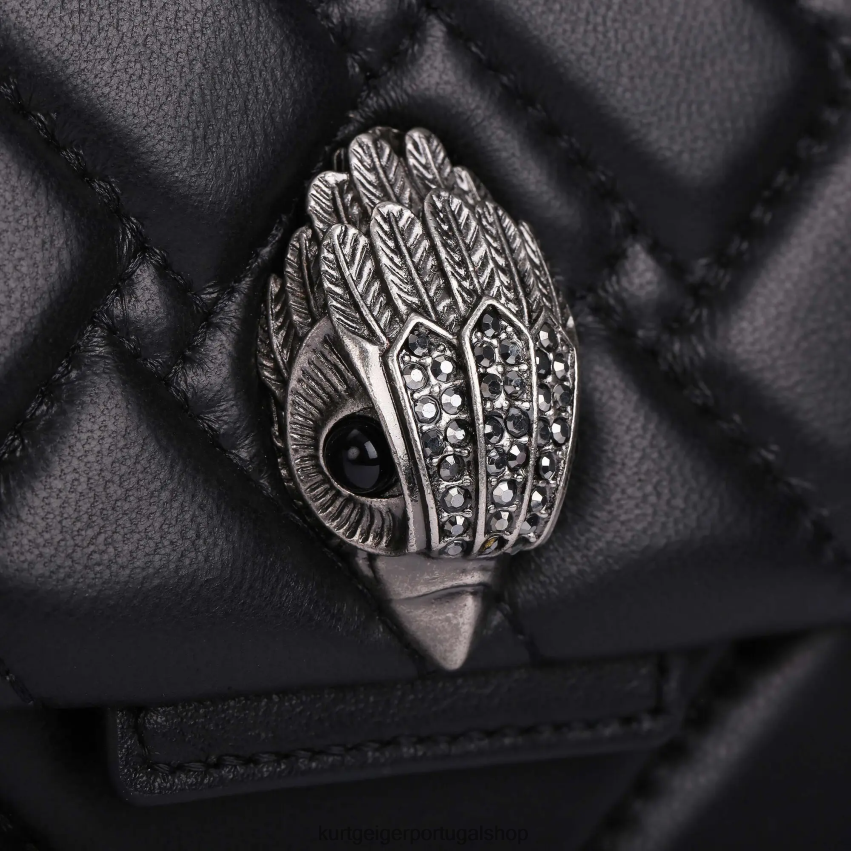 Kurt Geiger mulheres londres couro kensington 8J6X0098 combinação preta | bolsas