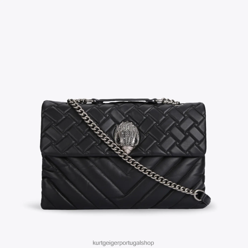 Kurt Geiger mulheres londres couro xxl kensington 8J6X0064 preto | bolsas