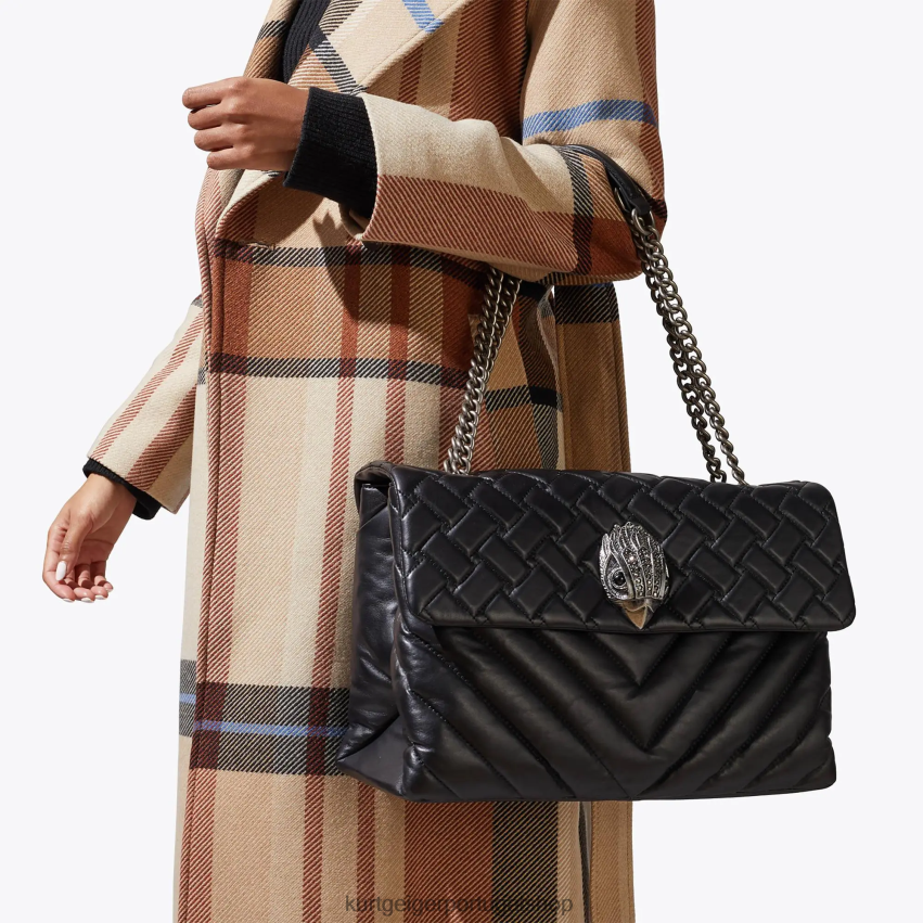 Kurt Geiger mulheres londres couro xxl kensington 8J6X0064 preto | bolsas