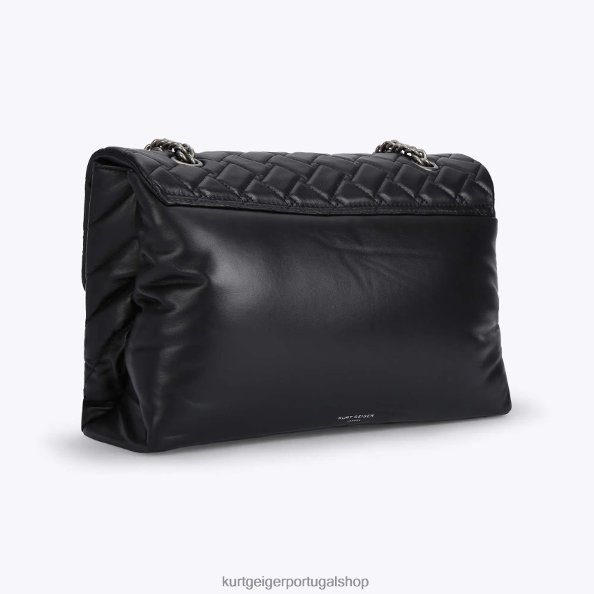 Kurt Geiger mulheres londres couro xxl kensington 8J6X0064 preto | bolsas