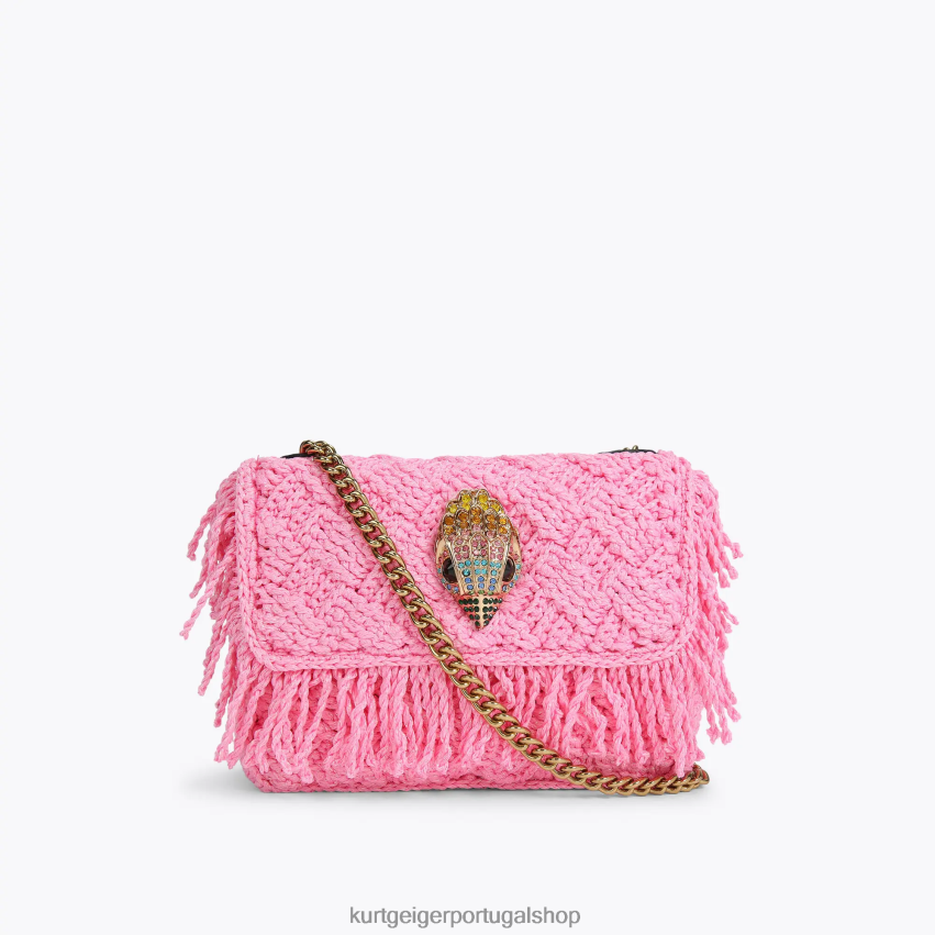 Kurt Geiger mulheres londres crochê kensington 8J6X0044 rosa | bolsas