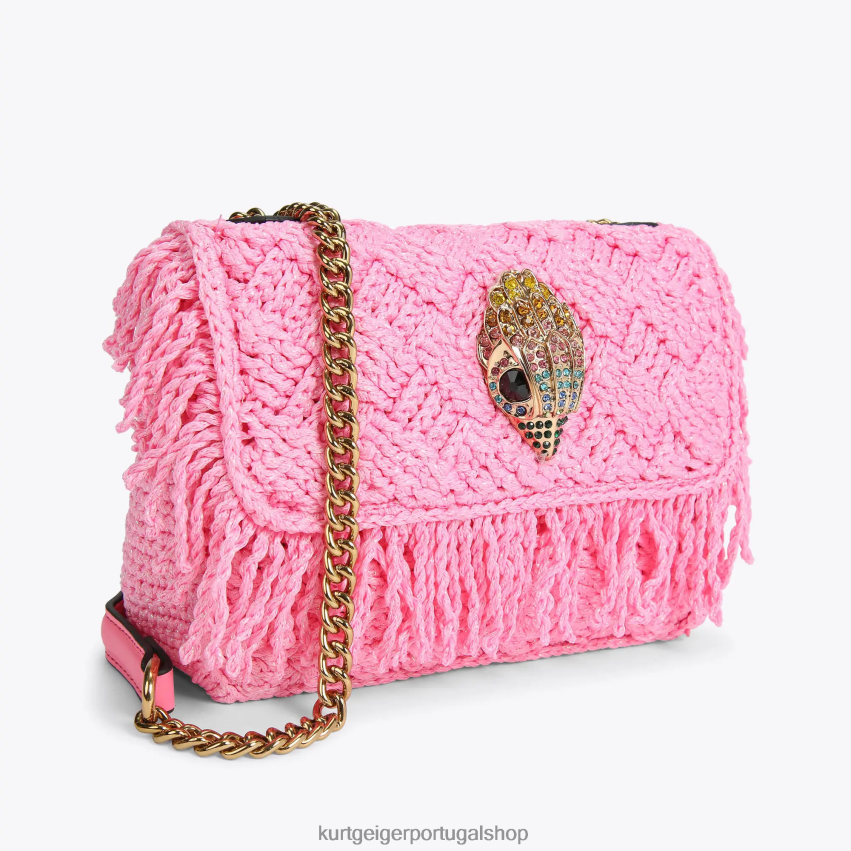 Kurt Geiger mulheres londres crochê kensington 8J6X0044 rosa | bolsas