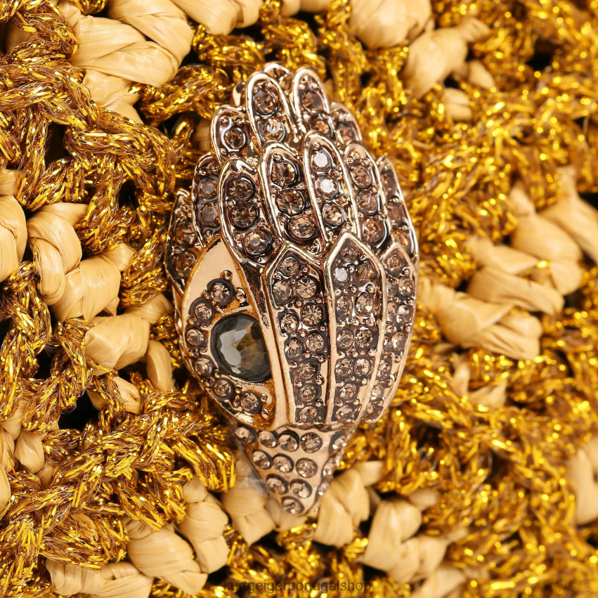 Kurt Geiger mulheres londres crochê multi crossbody 8J6X00471 ouro | bolsas