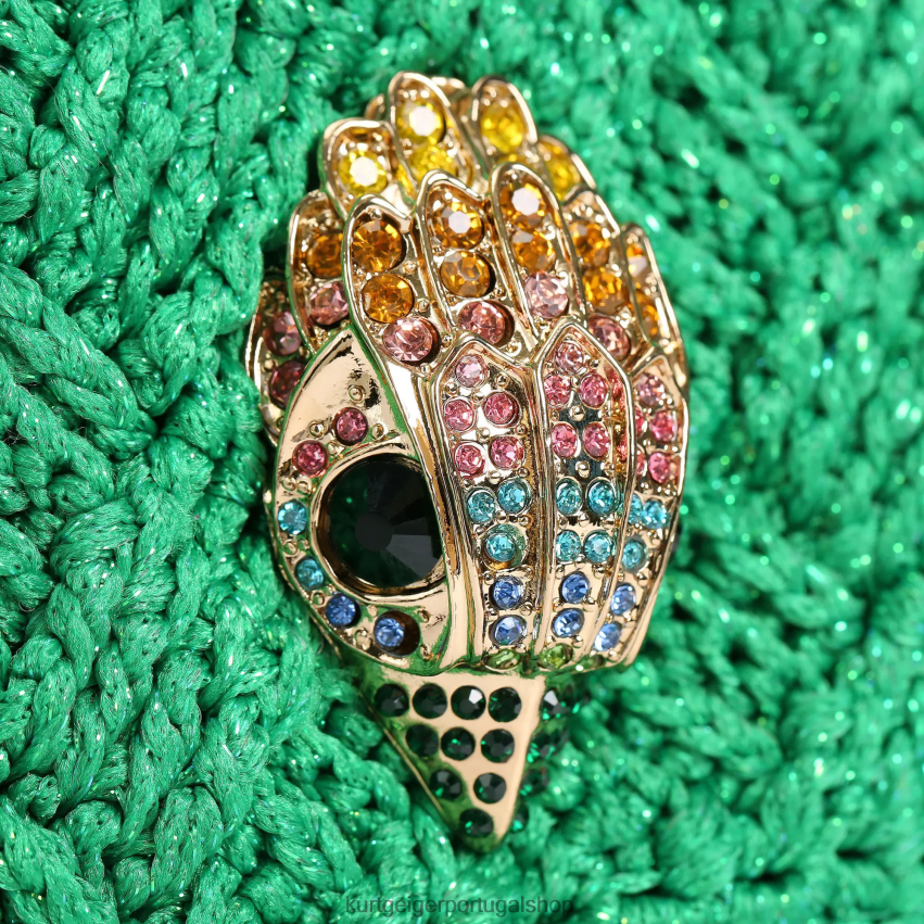 Kurt Geiger mulheres londres franja de crochê kensington 8J6X0045 verde | bolsas