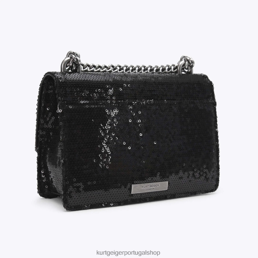 Kurt Geiger mulheres londres shoreditch pequena crossbody 8J6X00144 preto | bolsas