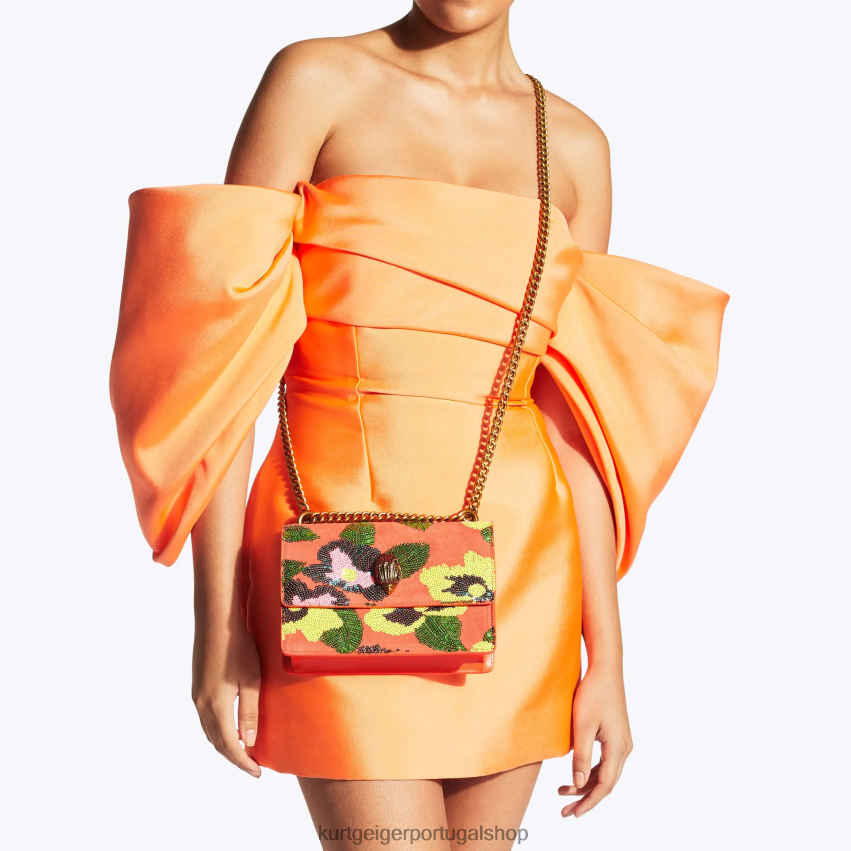 Kurt Geiger mulheres londres shoreditch pequeno corpo cruzado 8J6X00114 laranja | bolsas
